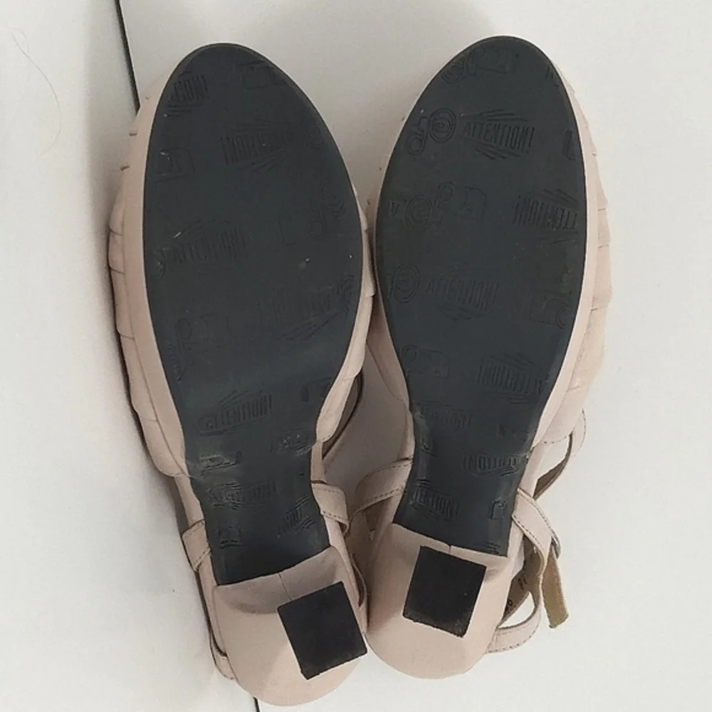 John Fluevog Memories Pink Hi Treasury Slingback Strappy‎ Platform Heels